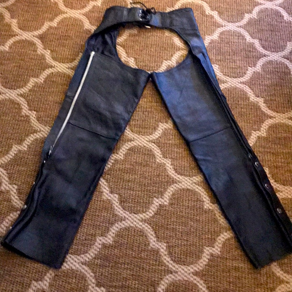 Black Leather Chaps